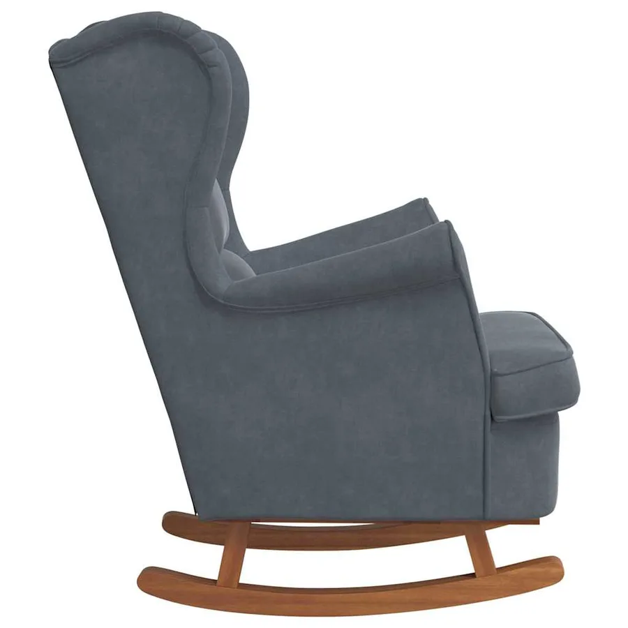 Chaise à bascule Gris foncé 92 x 71 x 100 cm Contreplaqué - 5