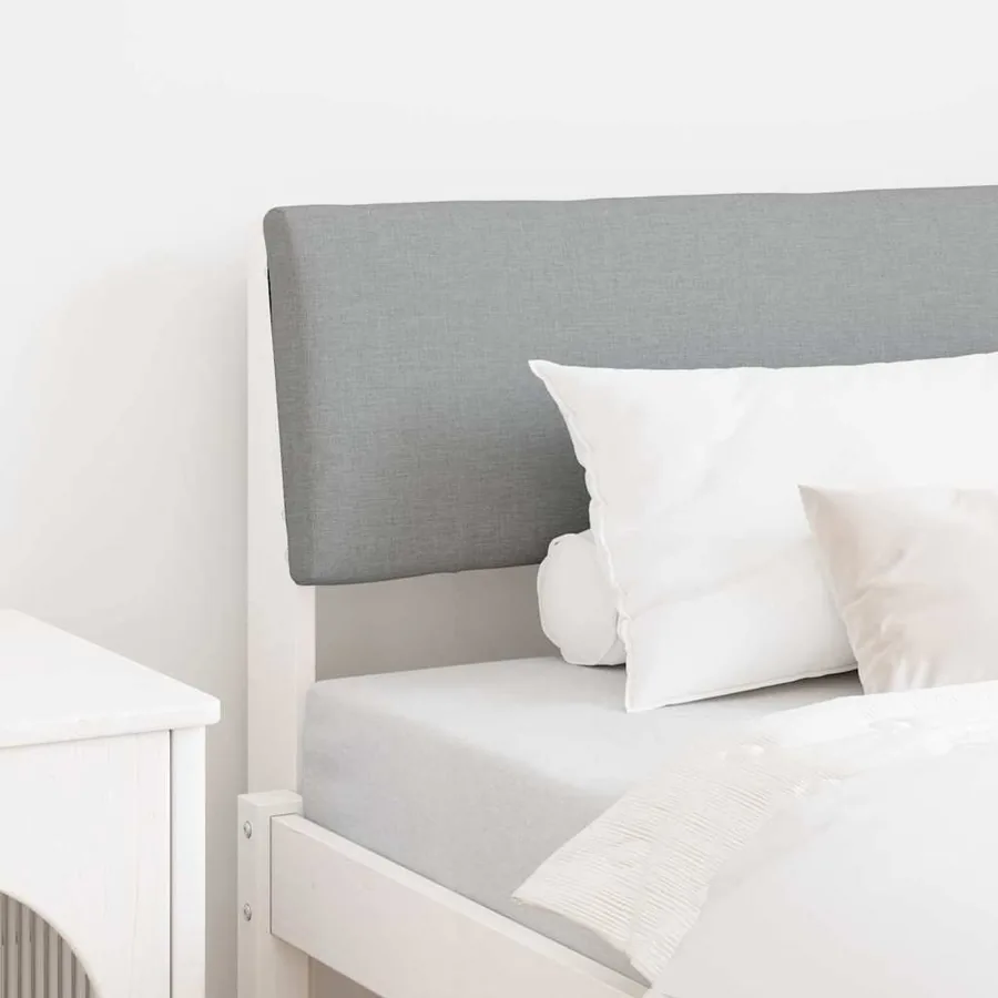 Tête de lit capitonnée Gris clair 90 cm Pin massif