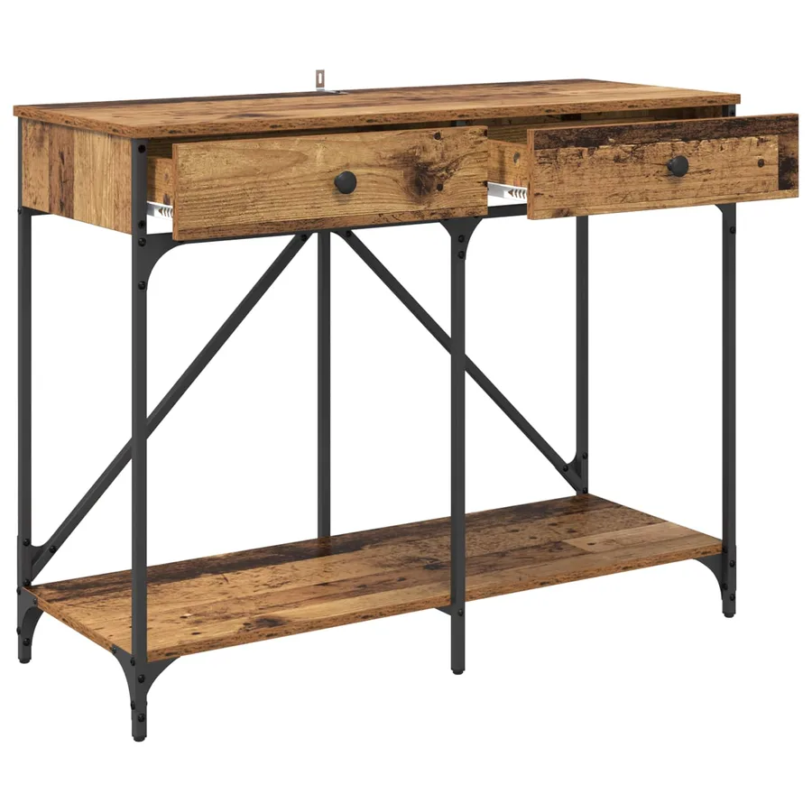 Table console Bois Ancien 100 x 39 x 78,5 cm Bois d'ingénierie - 5