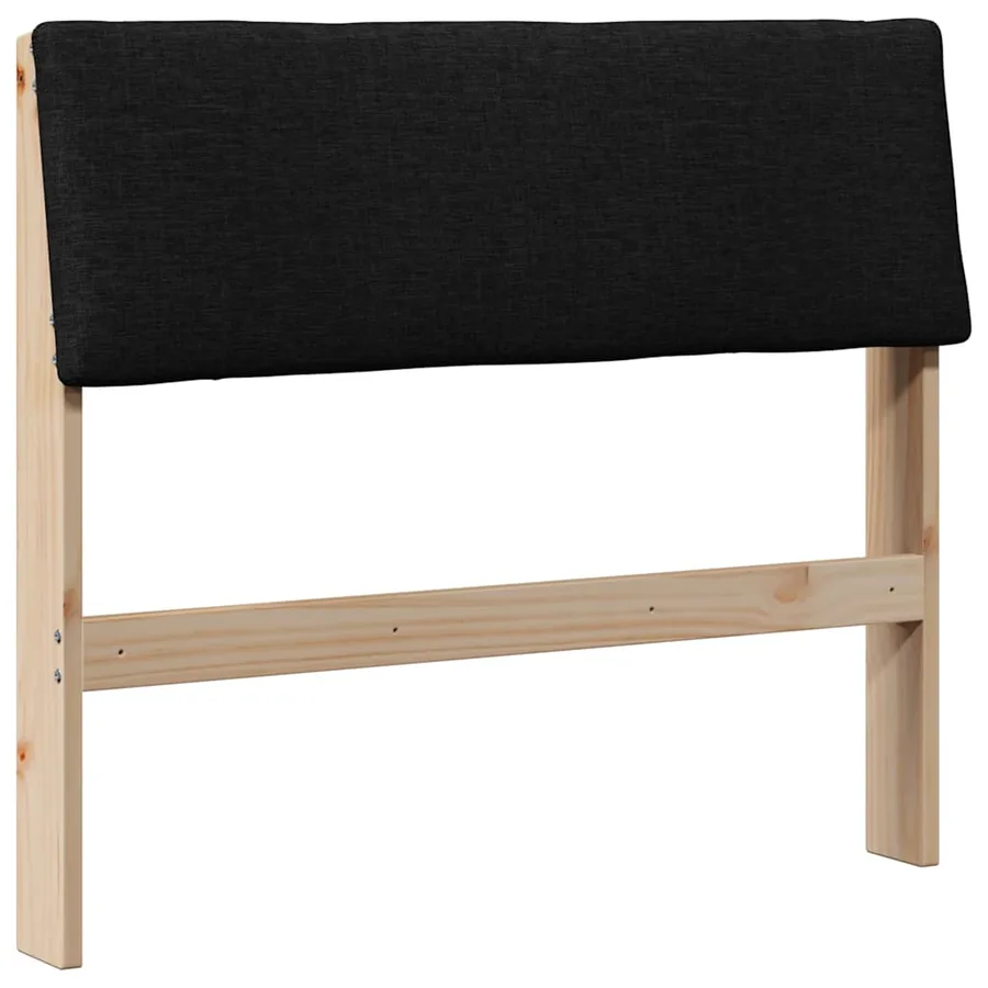 Tête de lit capitonnée Noir 90 cm Pin massif - 2