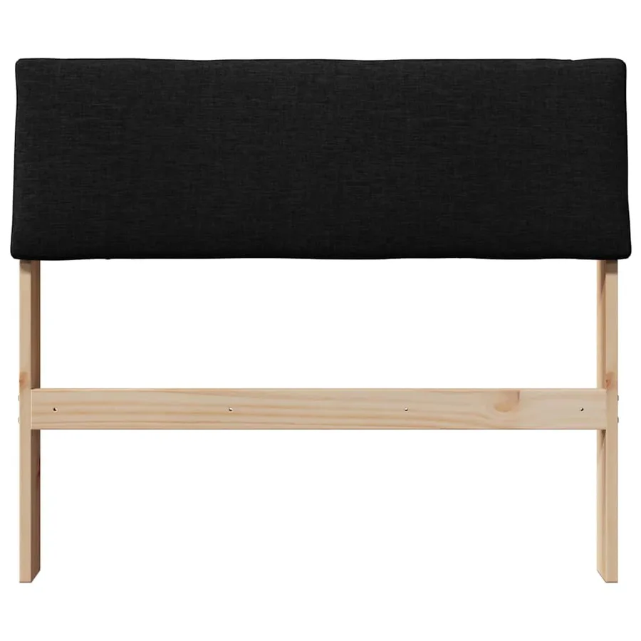 Tête de lit capitonnée Noir 90 cm Pin massif - 4