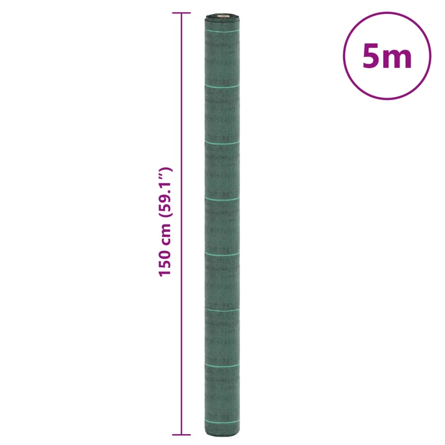 Membrane anti-mauvaises herbes vert 1,5x5 m PP - 8