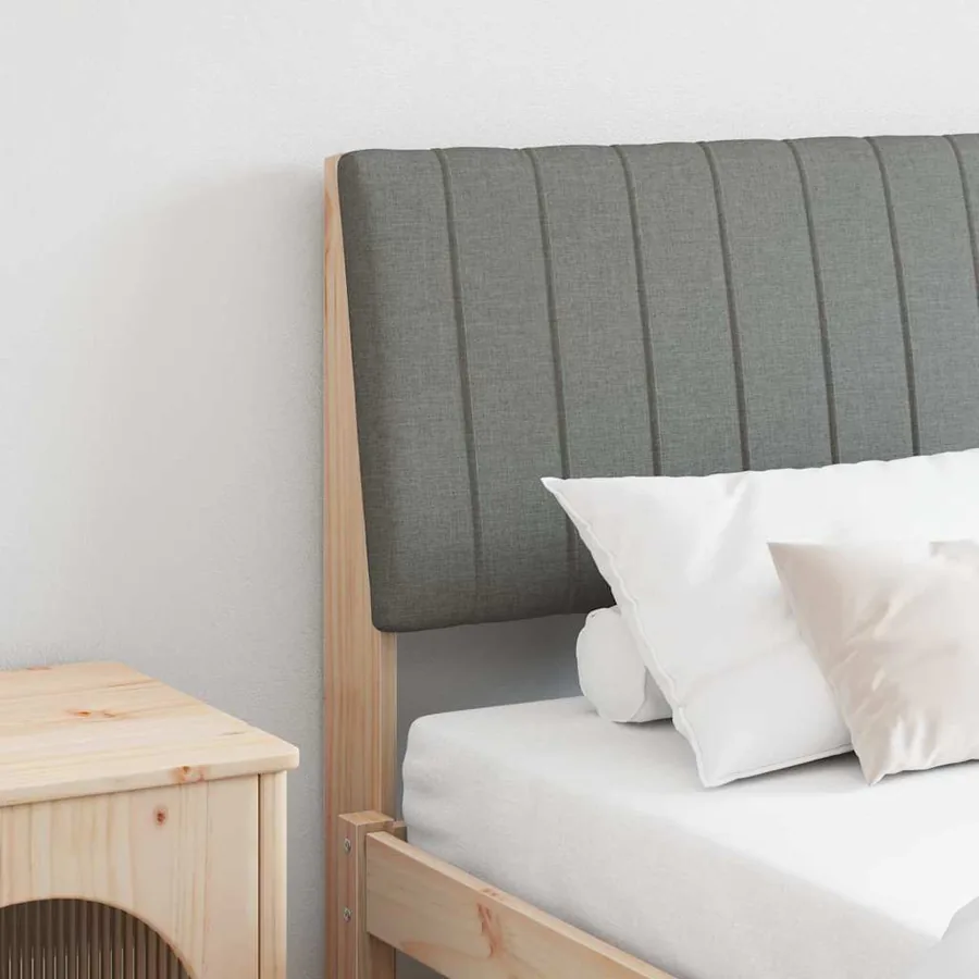 Tête de lit capitonnée Gris foncé 180 cm Pin massif