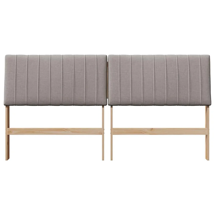 Tête de lit capitonnée Taupe 180 cm Pin massif - 4