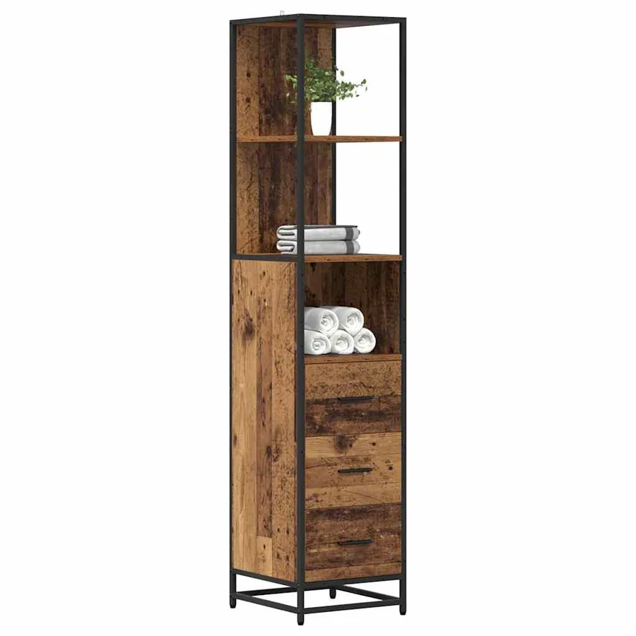 Ensemble de mobilier de salle de bain avec tiroir Bois Ancien - 3