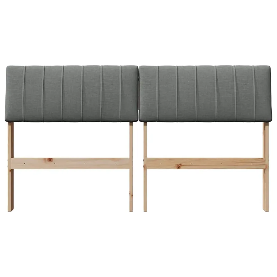 Tête de lit capitonnée Gris foncé 140 cm Pin massif - 4