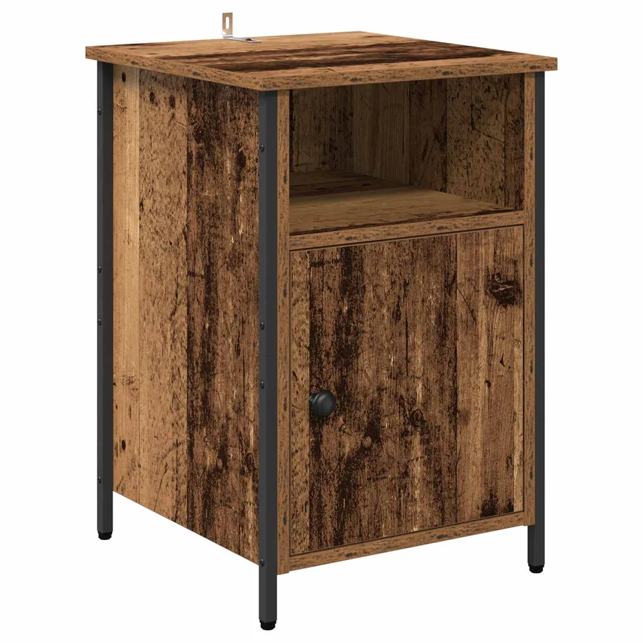 Cabinet de chevet Bois ancien 40 x 42 x 60 cm Bois d'ingénierie - 2