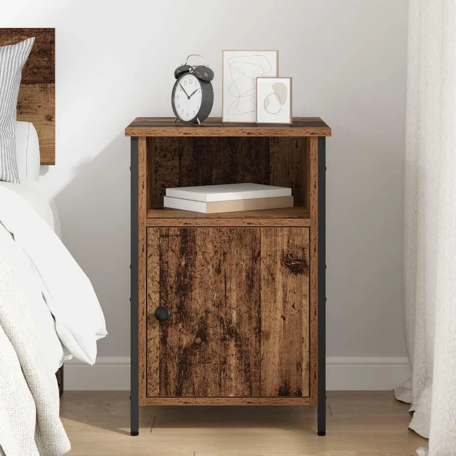 Cabinet de chevet Bois ancien 40 x 42 x 60 cm Bois d'ingénierie - 4