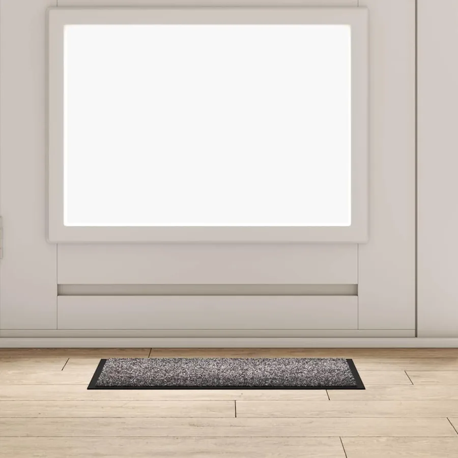 Tapis de porte Gris clair 60 x 40 x 1.2 cm Tissu en teddy