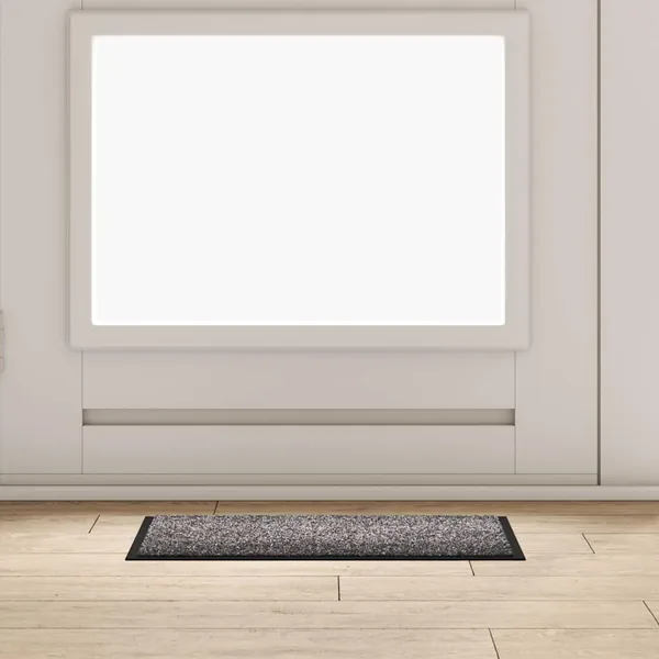 Tapis de porte Gris clair 60 x 40 x 1.2 cm Tissu en teddy