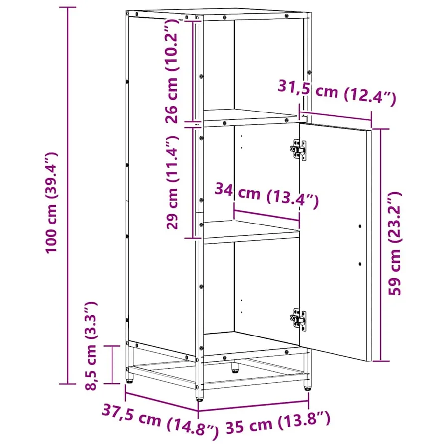 Ensemble de mobilier de salle de bain avec étagère Chêne noir - 13