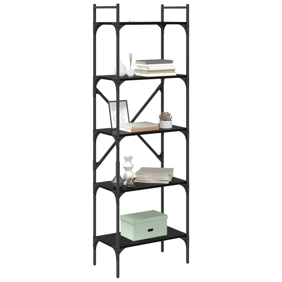 Bibliothèque Chêne noir 56 x 32 x 174 cm Bois d'ingénierie - 3