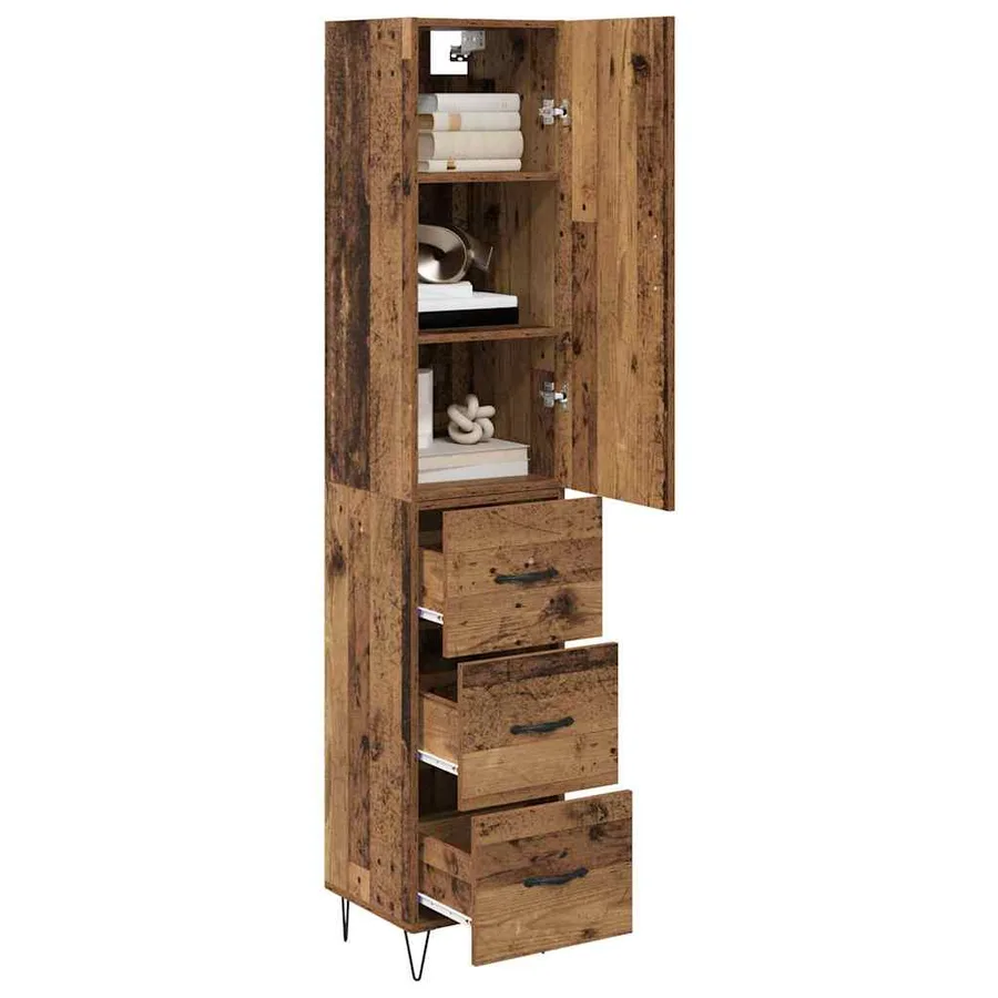 Haut Armoire Bois Ancien 34,5 x 34 x 90 cm Bois d'ingénierie - 3
