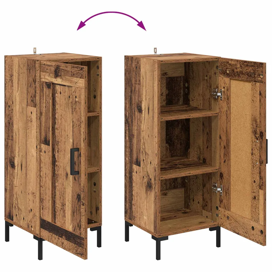 Haut Armoire Bois Ancien 69,5 x 34 x 180 cm Bois d'ingénierie - 12