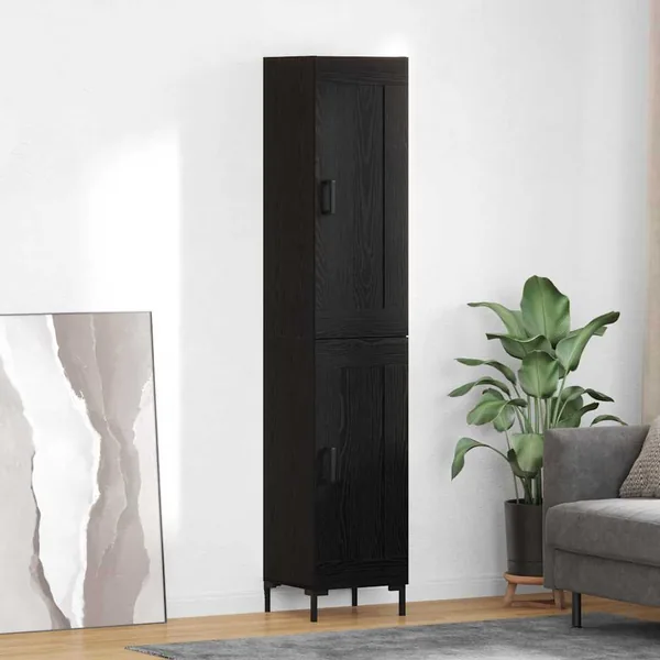 Haut Armoire Chêne noir 34,5 x 34 x 180 cm Bois d'ingénierie