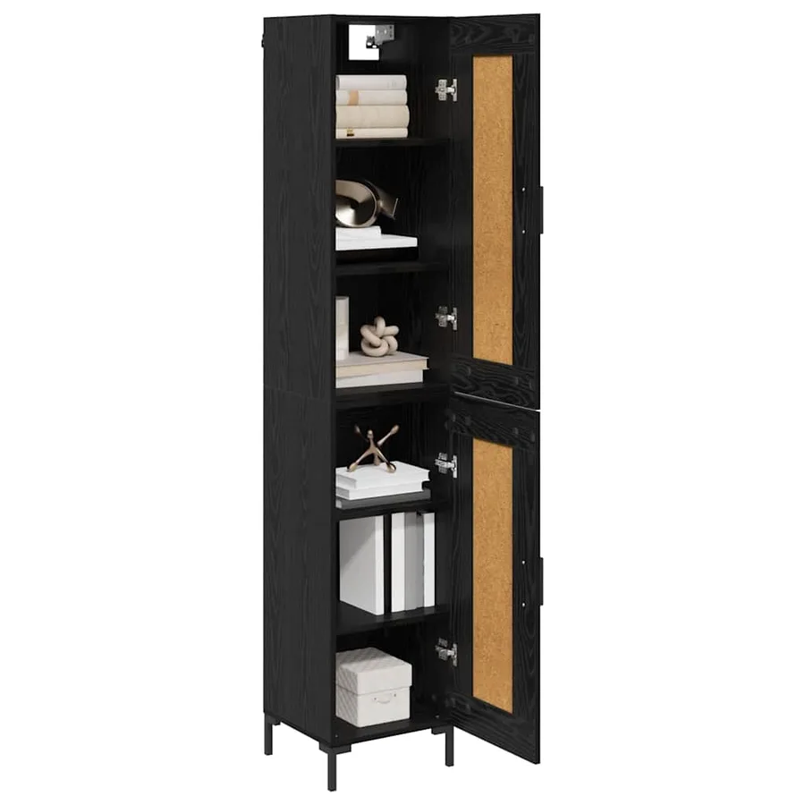 Haut Armoire Chêne noir 34,5 x 34 x 180 cm Bois d'ingénierie - 3