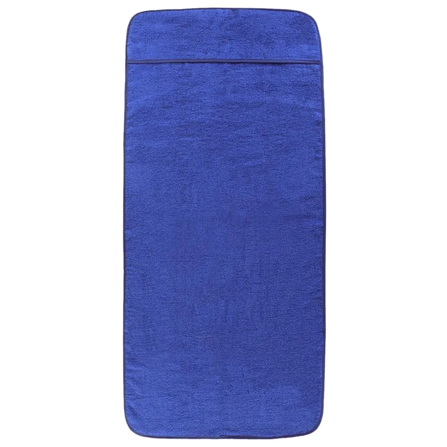 Serviettes de plage 2 pcs bleu royal 60x135 cm tissu 400 GSM - 3