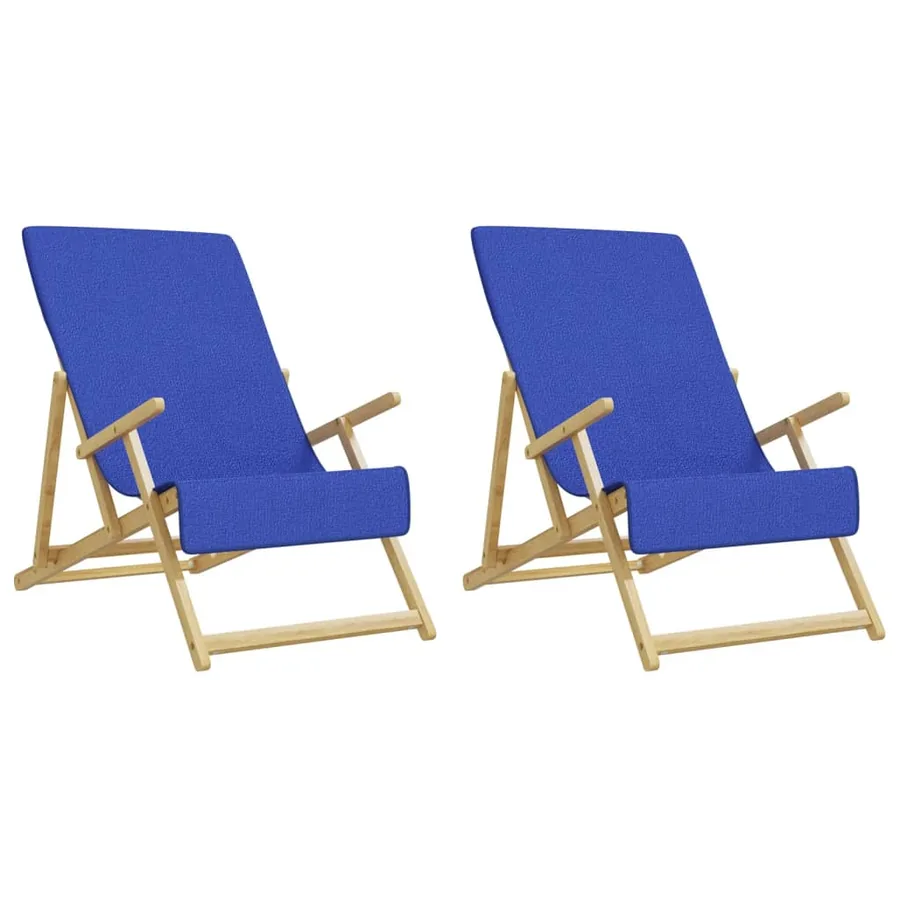 Serviettes de plage 2 pcs bleu royal 60x135 cm tissu 400 GSM - 4
