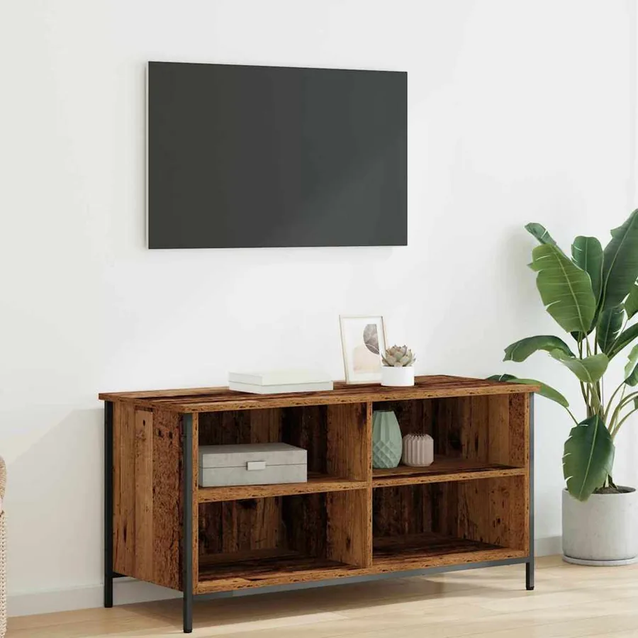 Meuble TV Bois Ancien 100 x 40 x 50 cm Bois d'ingénierie