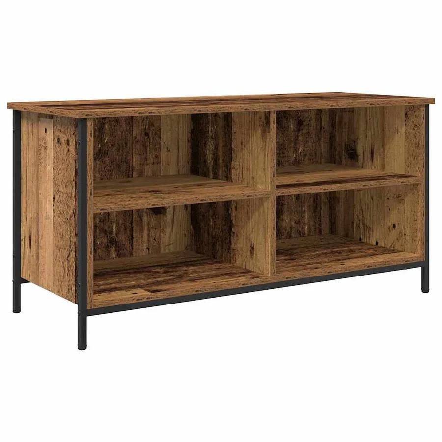 Meuble TV Bois Ancien 100 x 40 x 50 cm Bois d'ingénierie - 2