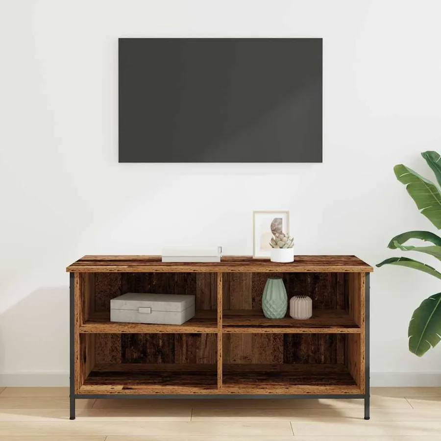 Meuble TV Bois Ancien 100 x 40 x 50 cm Bois d'ingénierie - 4