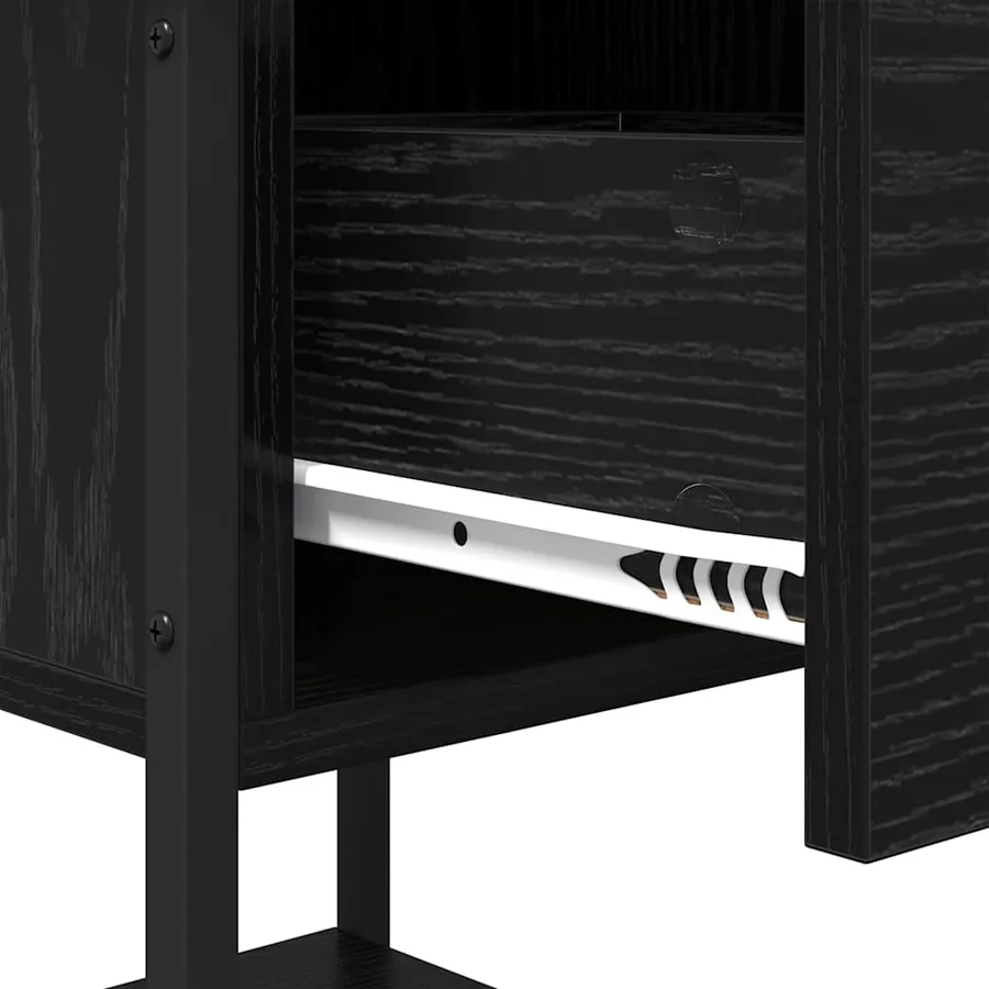 Table de chevet avec tiroir 2 pcs Chêne noir 34 x 35,5 x 45 cm - 8