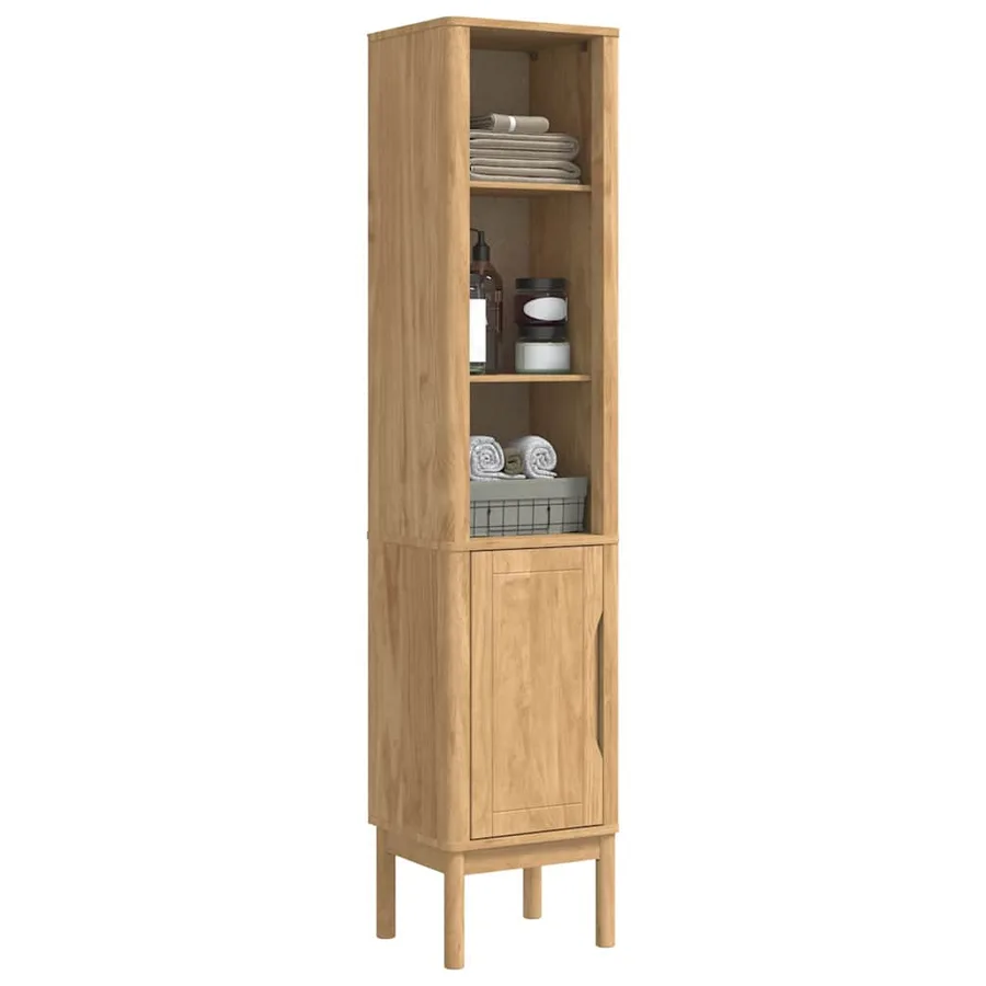 Meuble de salle de bain haut FLORO Cire marron 35 x 30 x 160 cm - 3