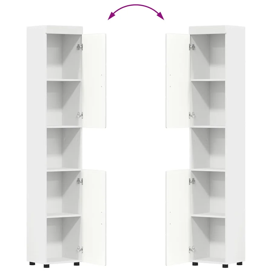 Ensemble de mobilier de salle de bain TULUM 5 pcs Blanc - 15