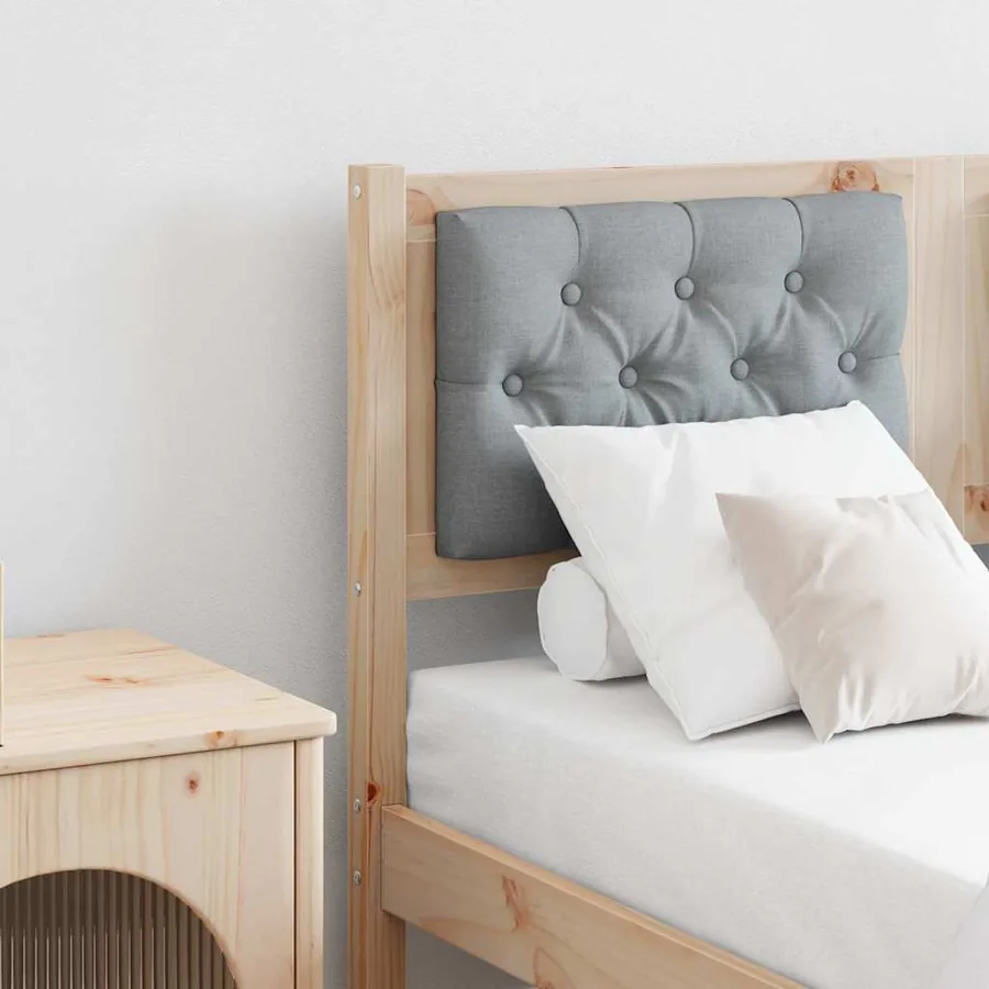 Tête de lit Marron et gris clair 120 cm Bois massif en pin