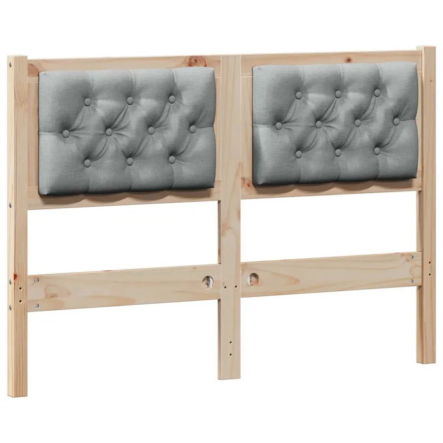 Tête de lit Marron et gris clair 120 cm Bois massif en pin - 2