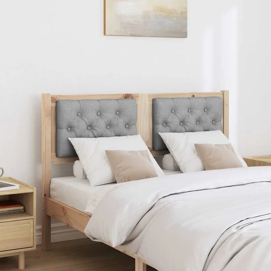Tête de lit Marron et gris clair 120 cm Bois massif en pin - 3