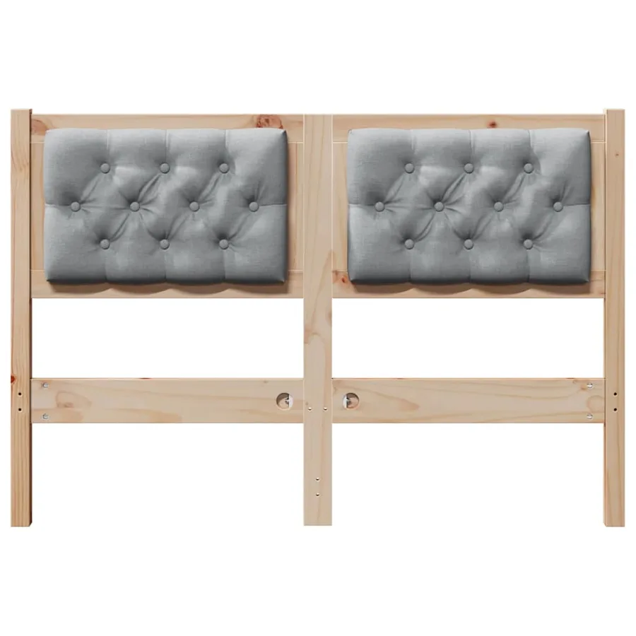 Tête de lit Marron et gris clair 120 cm Bois massif en pin - 4