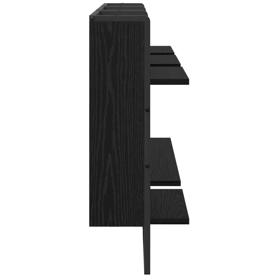 Ensemble d'étagères murales 4 pcs Chêne noir 65 x 25 x 30 cm - 12