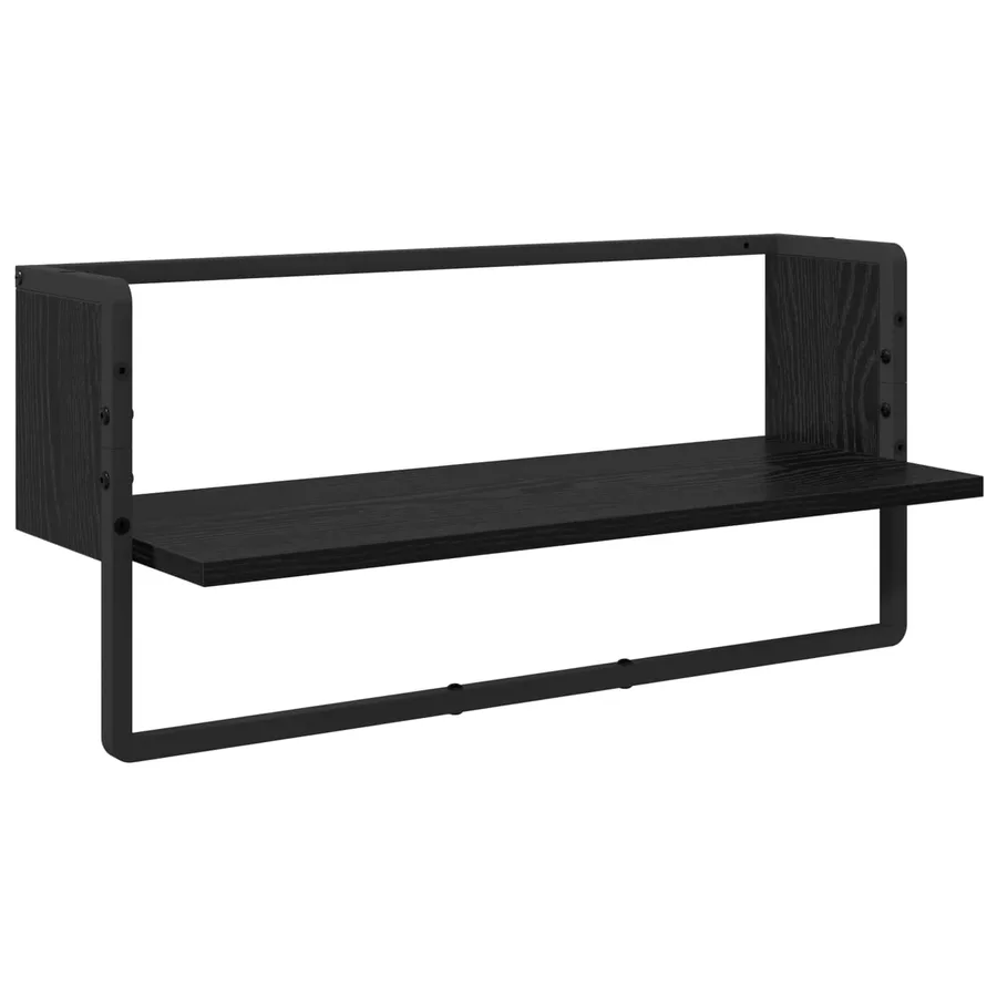 Ensemble d'étagères murales 4 pcs Chêne noir 65 x 25 x 30 cm - 5