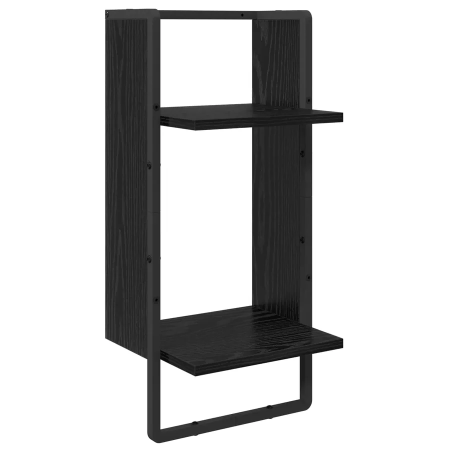 Ensemble d'étagères murales 4 pcs Chêne noir 65 x 25 x 30 cm - 6