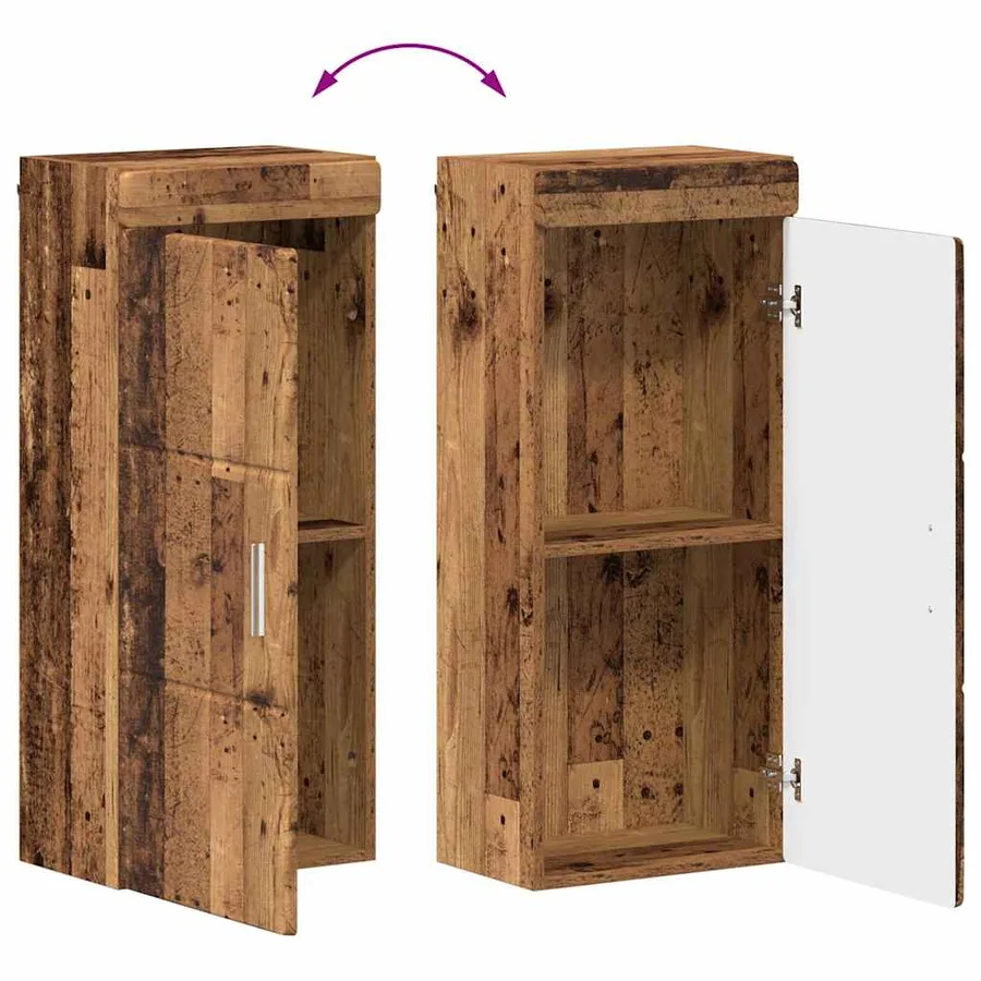 Armoire murale de salle de bain avec étagère TULUM Bois ancien - 12