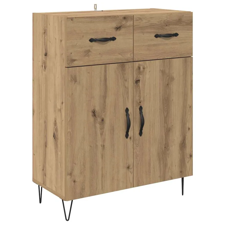 Haut Armoire 2 pcs Chêne artisanal 69,5 x 34 x 180 cm - 6