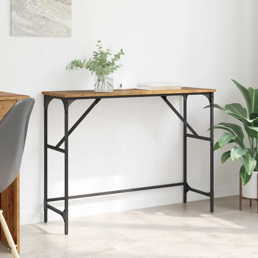 Table console Bois ancien 100 x 32 x 75 cm Bois d'ingénierie