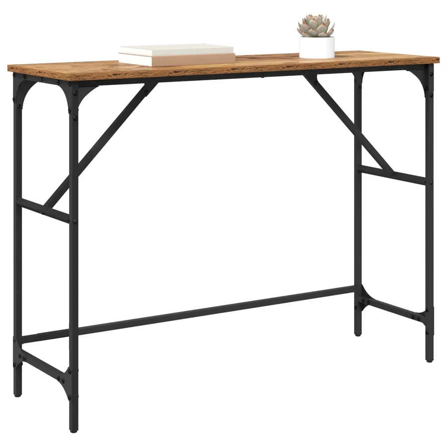 Table console Bois ancien 100 x 32 x 75 cm Bois d'ingénierie - 3