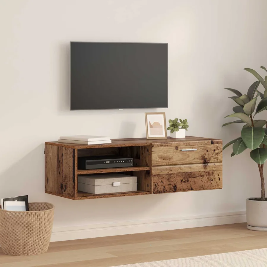 Cabinet en Bois avec tiroir Bois ancien 100,5 x 39 x 30 cm