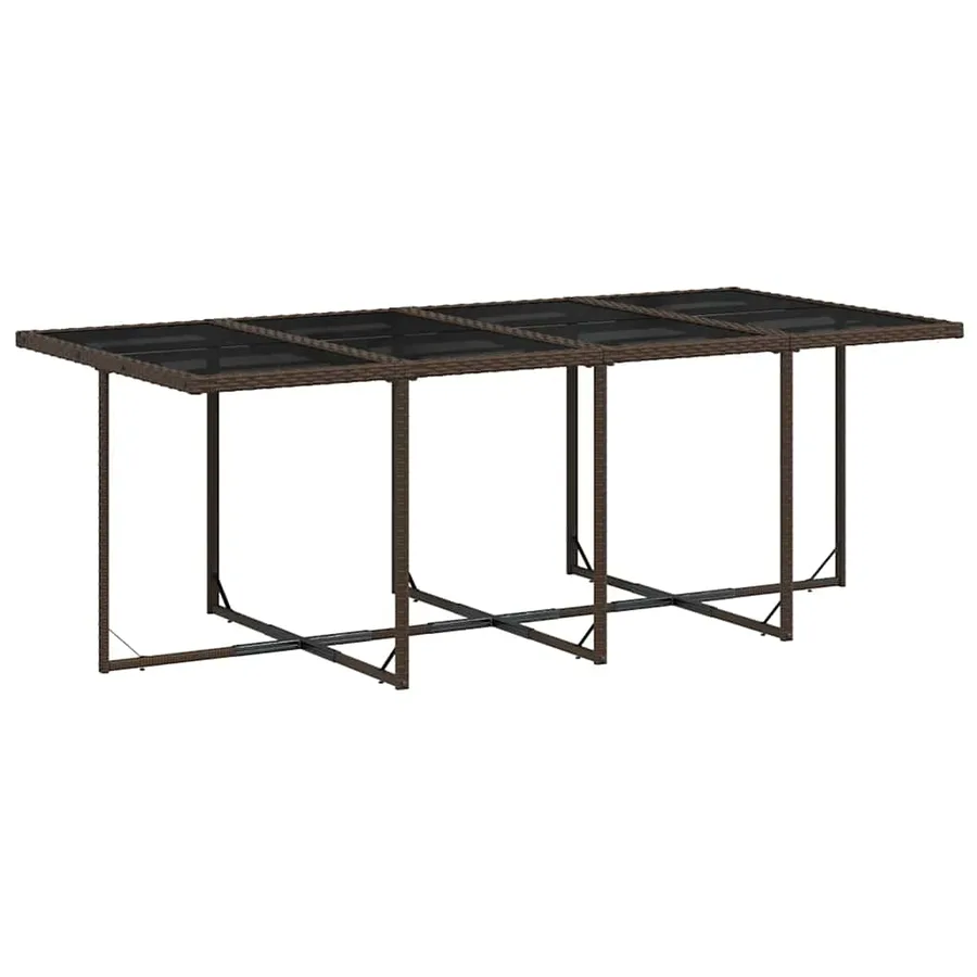 Ensemble à manger de jardin avec coussins 13 pcs marron rotin - 3