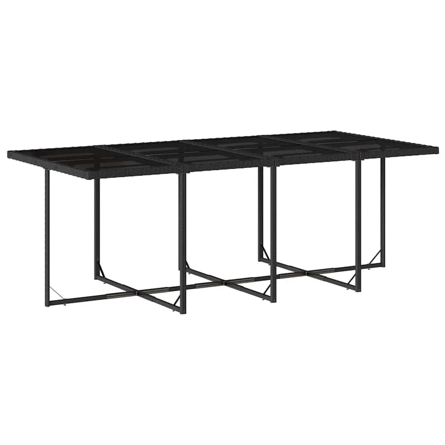 Ensemble à manger de jardin 13 pcs coussins noir résine tressée - 3