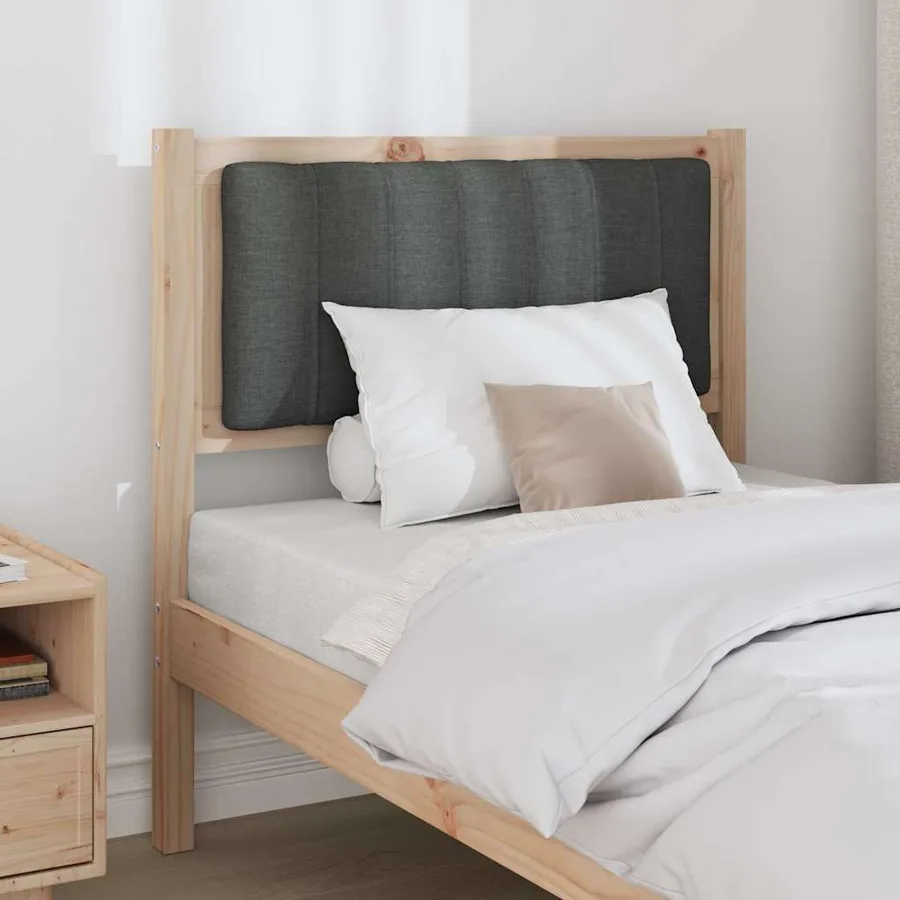 Tête de lit capitonnée avec tête de lit Marron 80 cm Pin massif - 3