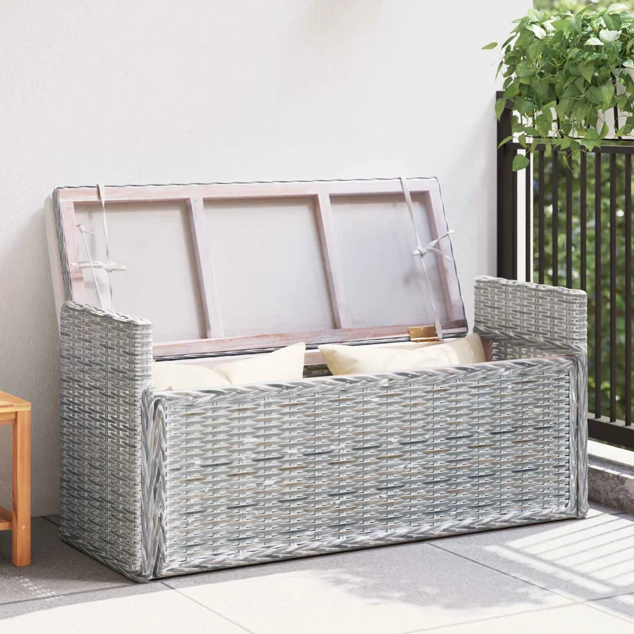 Banc de rangement Blanchiment 110 x 40 x 50 cm Rotin - 3