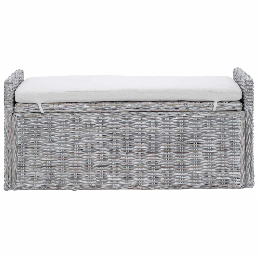 Banc de rangement Blanchiment 110 x 40 x 50 cm Rotin - 5