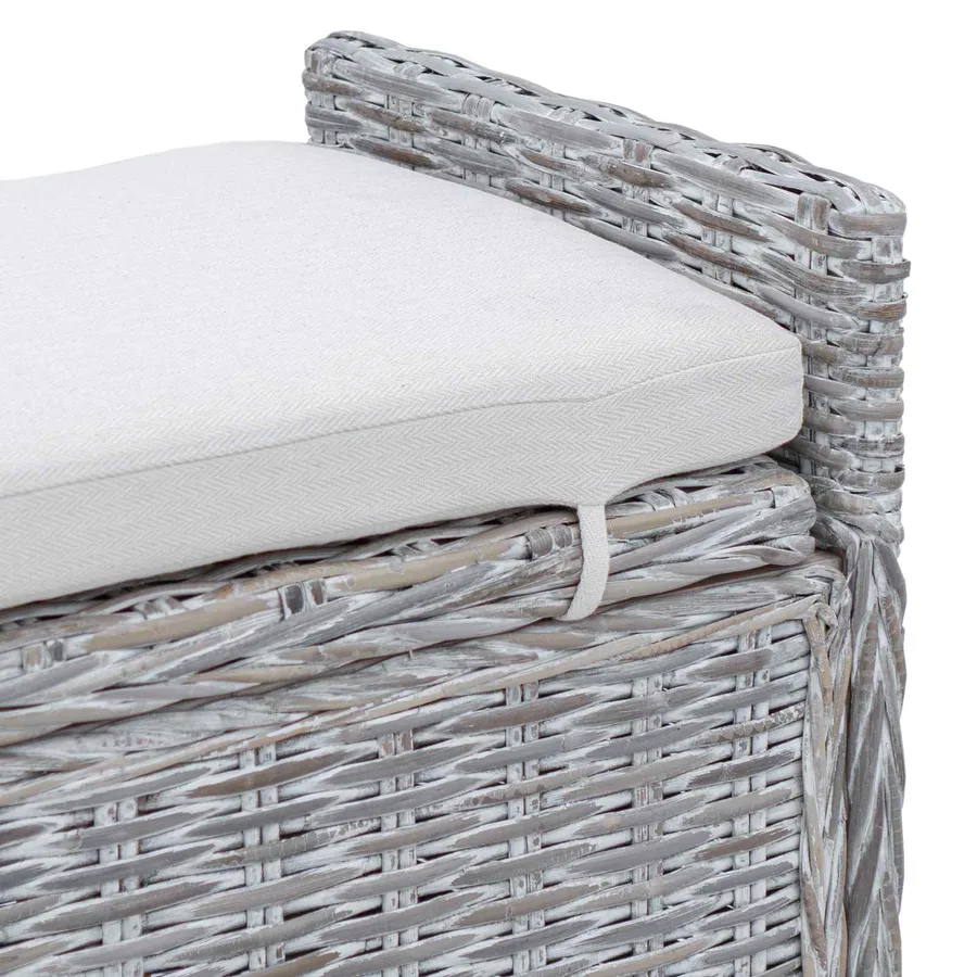 Banc de rangement Blanchiment 110 x 40 x 50 cm Rotin - 9