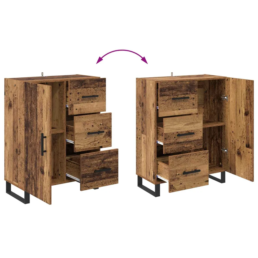 Buffet Bois Ancien 69,5 x 34 x 90 cm Bois d'ingénierie et fer - 8