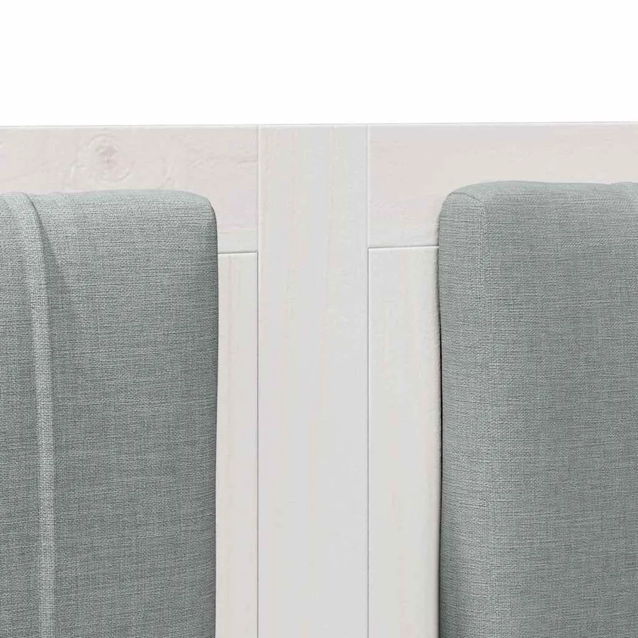 Tête de lit capitonnée avec tête de lit Blanc 135 cm Pin massif - 7