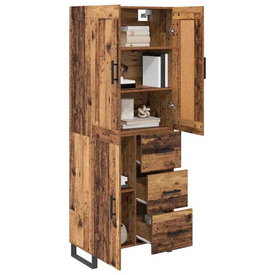 Haut Armoire Bois ancien 69,5 x 34 x 180 cm Bois d'ingénierie - 3