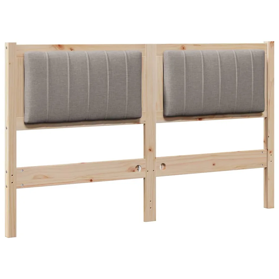 Tête de lit capitonnée Marron 140 cm Pin massif - 2